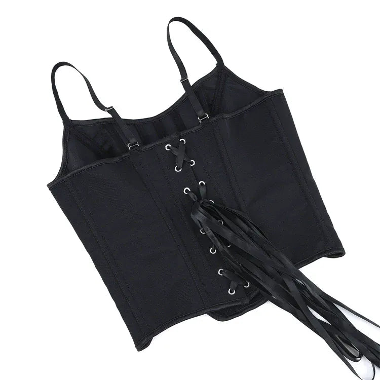 Kobine Women's Gothic Irregular Slip Solid Color Buister