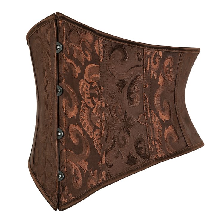 Kobine Women's Gothic Jacquard Lace-up Underbust Corset