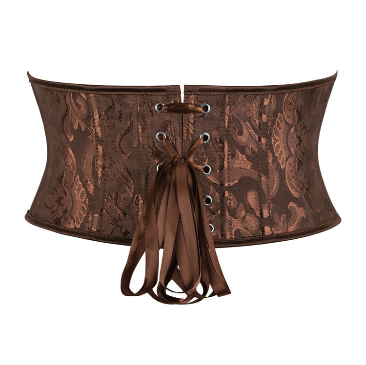 Kobine Women's Gothic Jacquard Lace-up Underbust Corset