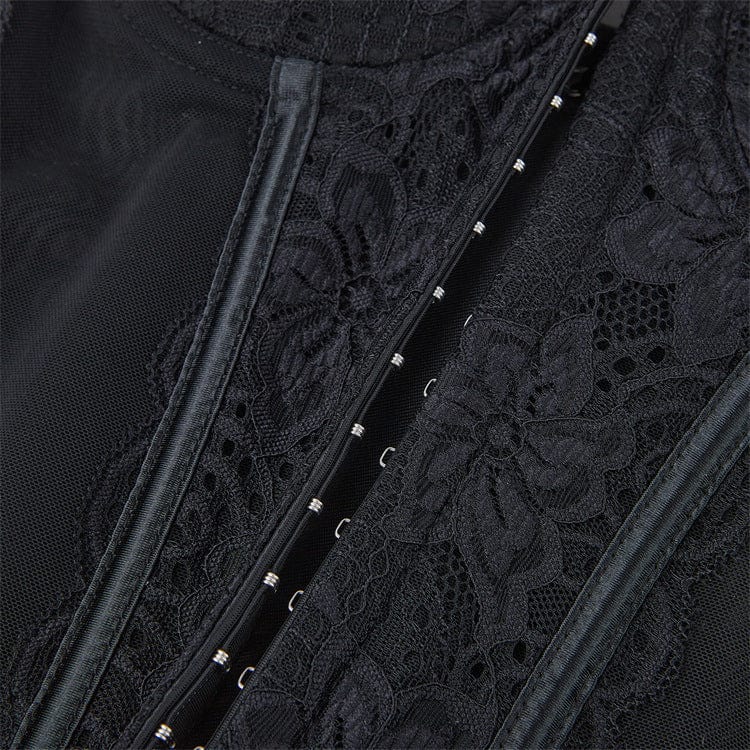 Kobine Women's Gothic Lace Sheer Overbust Corset