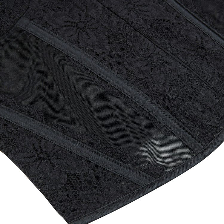 Kobine Women's Gothic Lace Sheer Overbust Corset