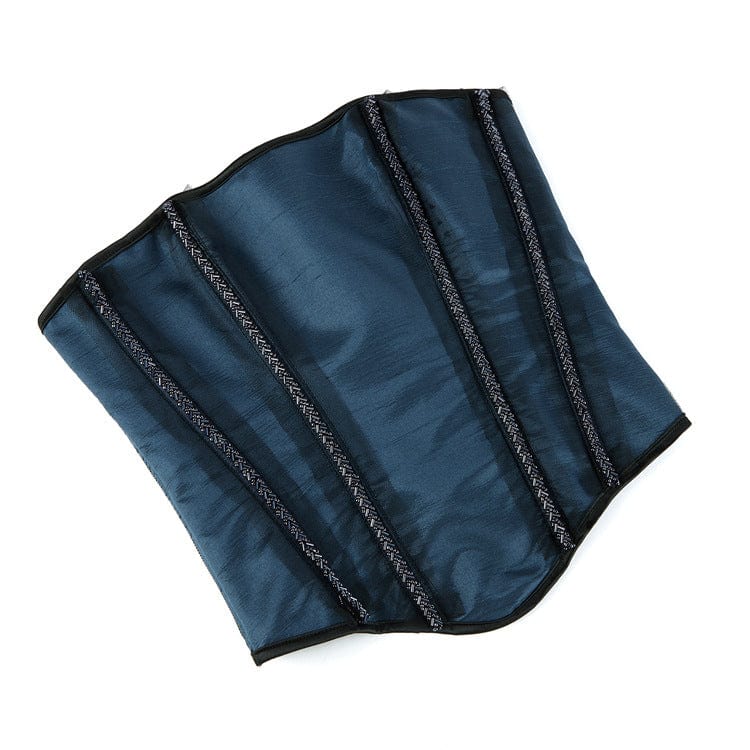 Kobine Women's Gothic Lace Side Zipper Overbust Corset