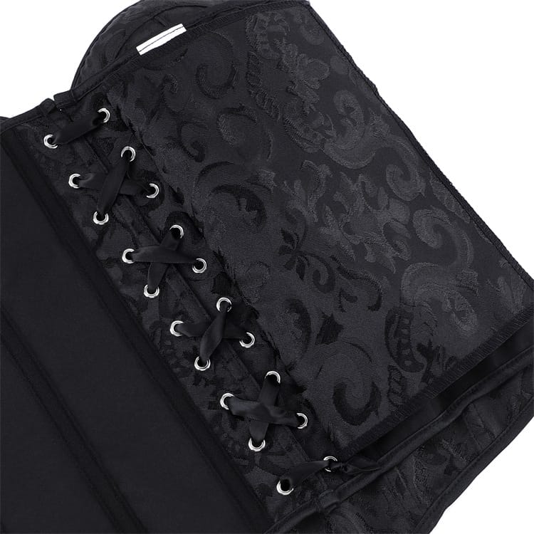 Kobine Women's Gothic Lace-up Jacquard Overbust Corset