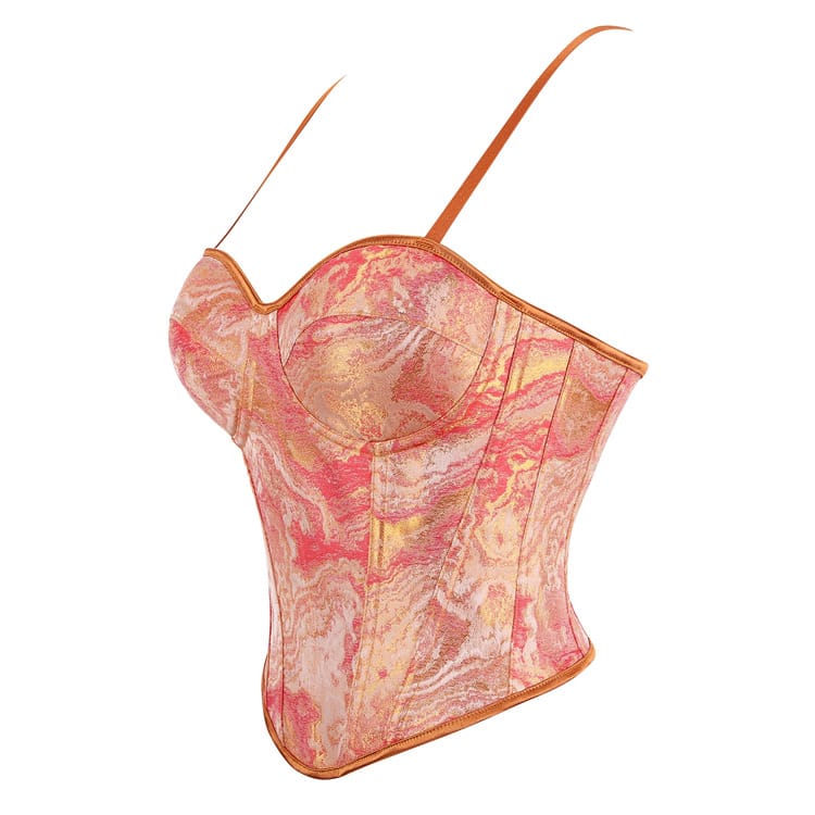 Kobine Women's Gothic Lace-up Slip Overbust Corset