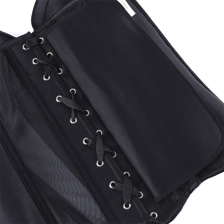 Kobine Women's Gothic Mesh Sheer Lace-up Overbust Corsets