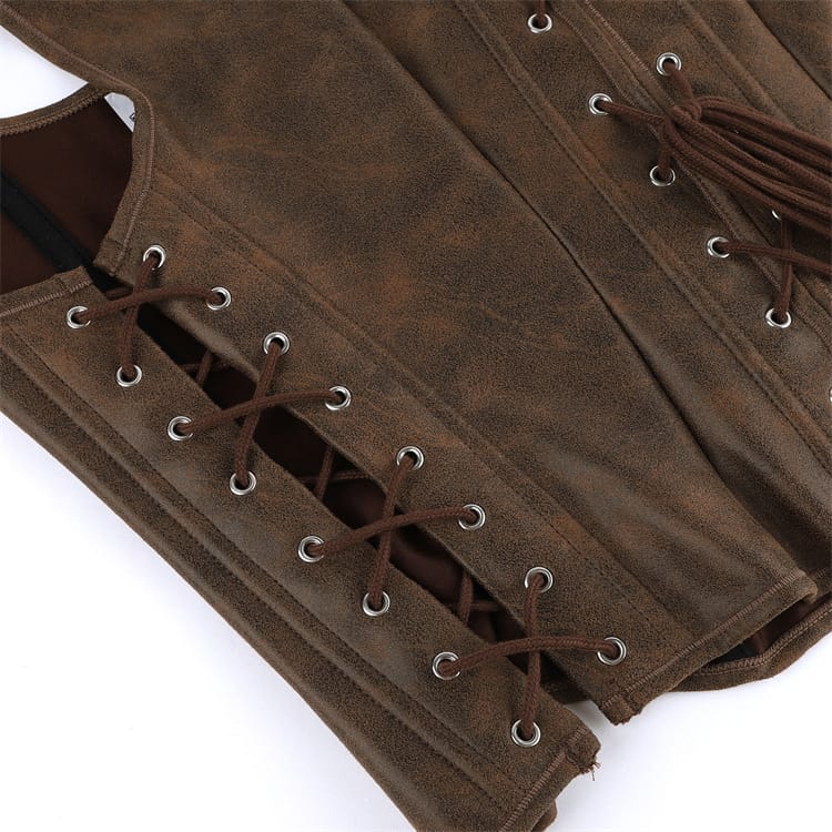 Kobine Women's Gothic Retro Lace-up Overbust Corset