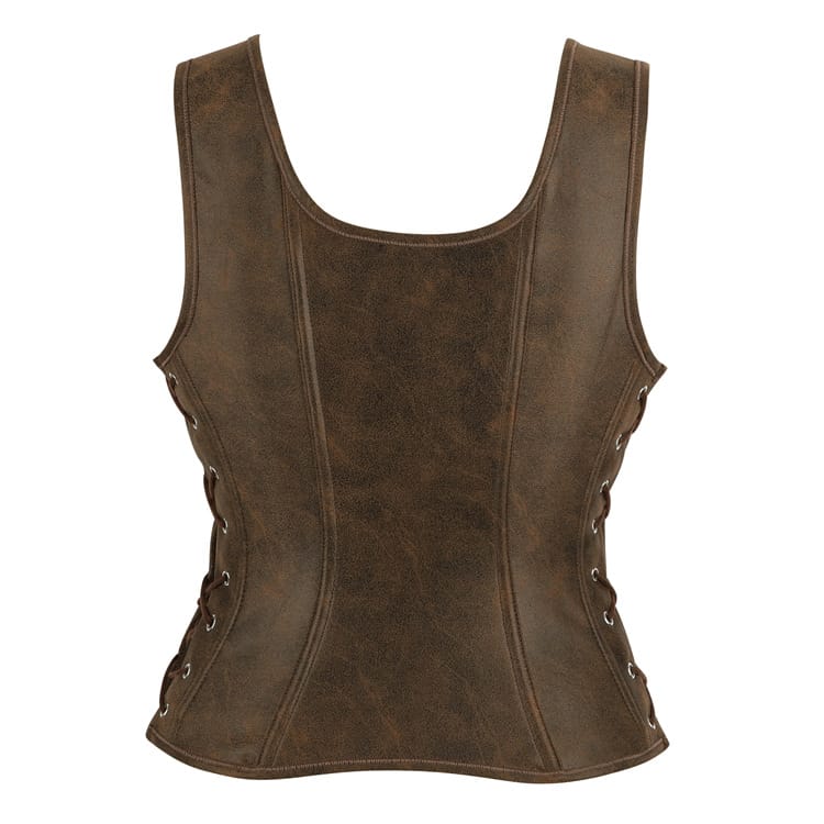 Kobine Women's Gothic Retro Lace-up Overbust Corset