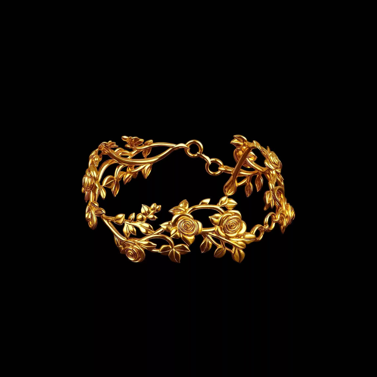 Kobine Women's Gothic Rose Branches Bracelet
