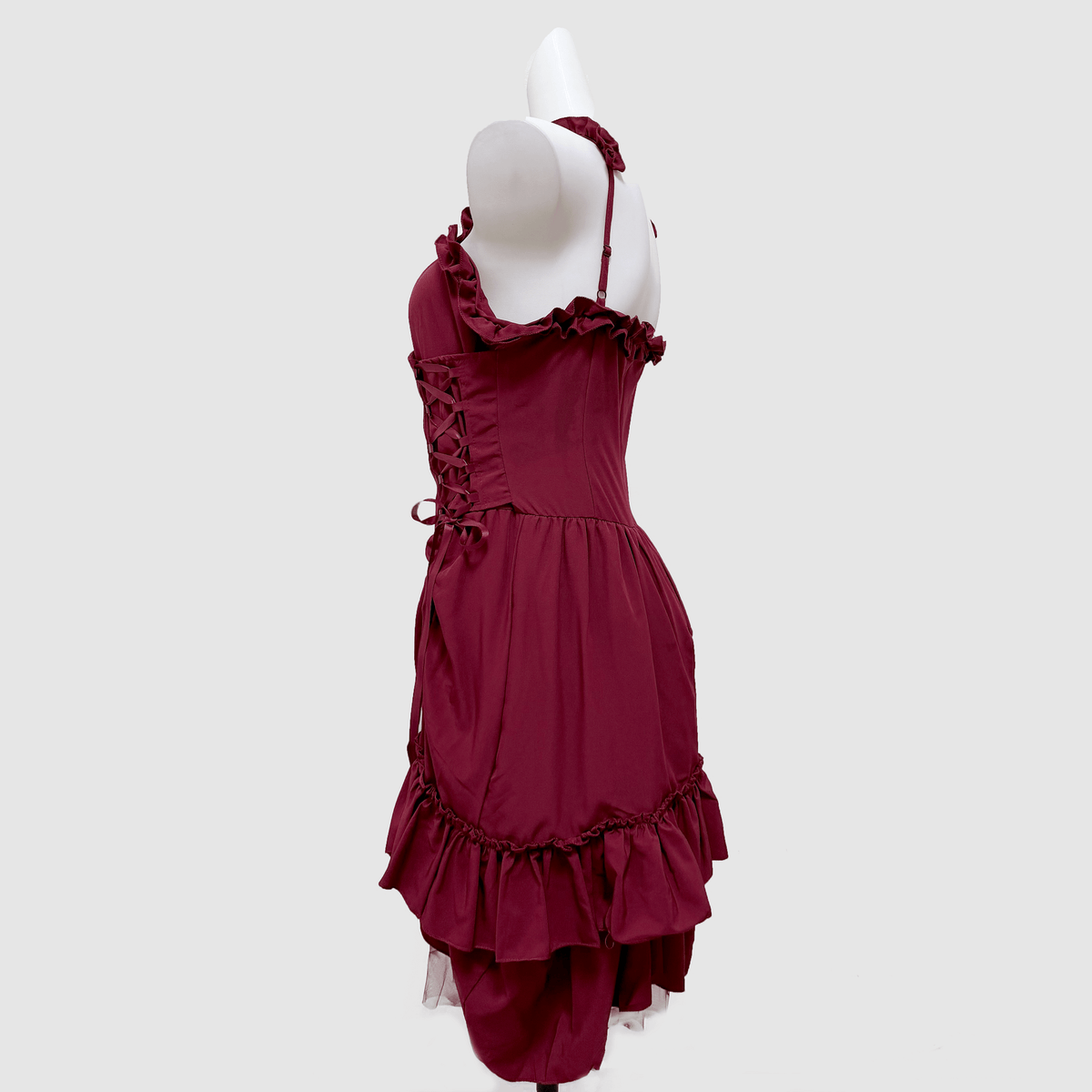 Kobine Women's Gothic Ruffled Layered Prom Slip Dress