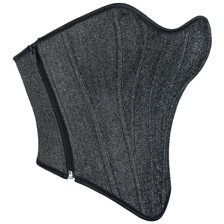 Kobine Women's Gothic Side Zipper Lace-up Overbust Corset