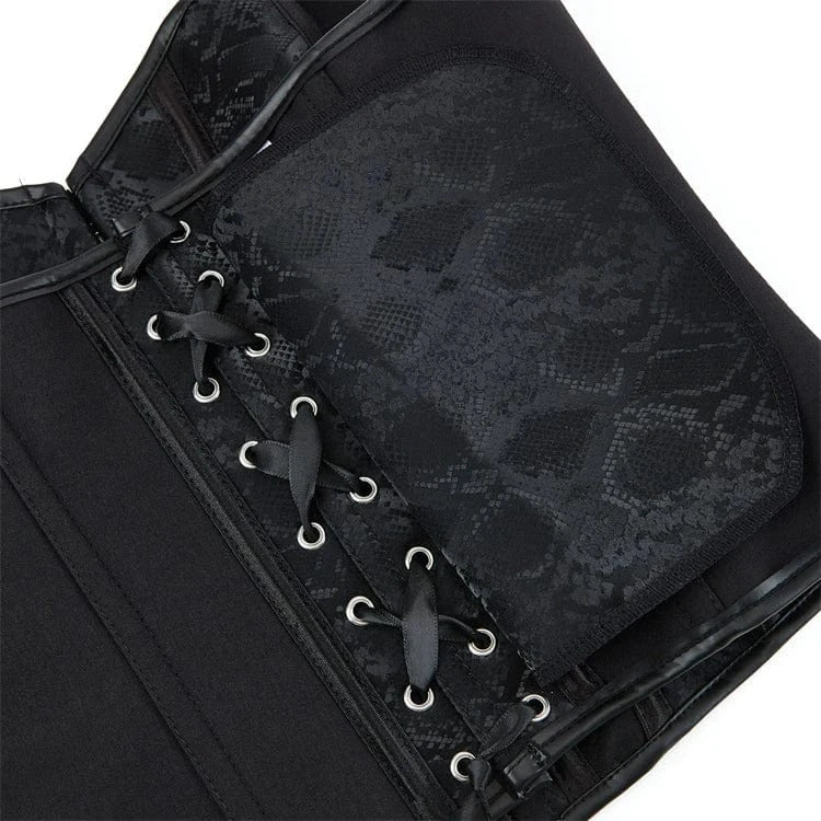 Kobine Women's Gothic Single-breasted Lace-up Overbust Corset