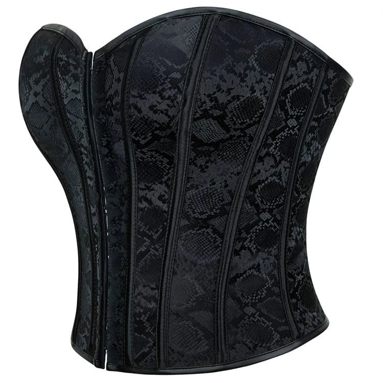 Kobine Women's Gothic Single-breasted Lace-up Overbust Corset