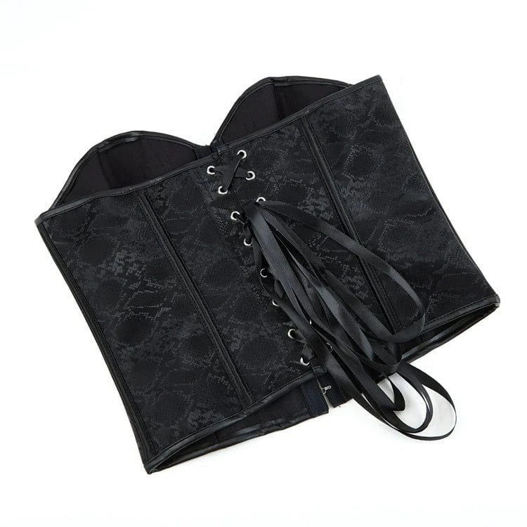 Kobine Women's Gothic Single-breasted Lace-up Overbust Corset