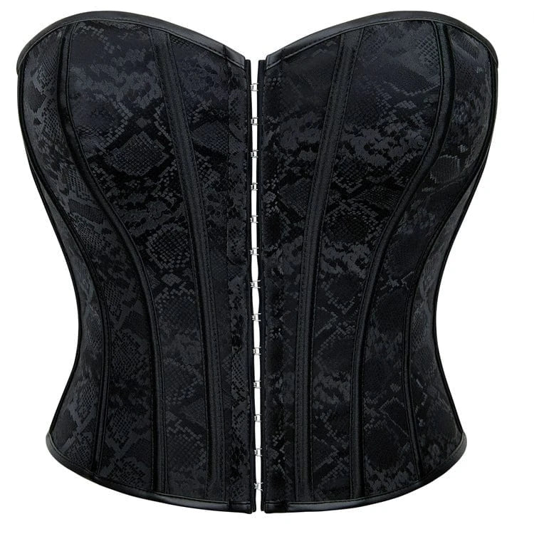 Kobine Women's Gothic Single-breasted Lace-up Overbust Corset