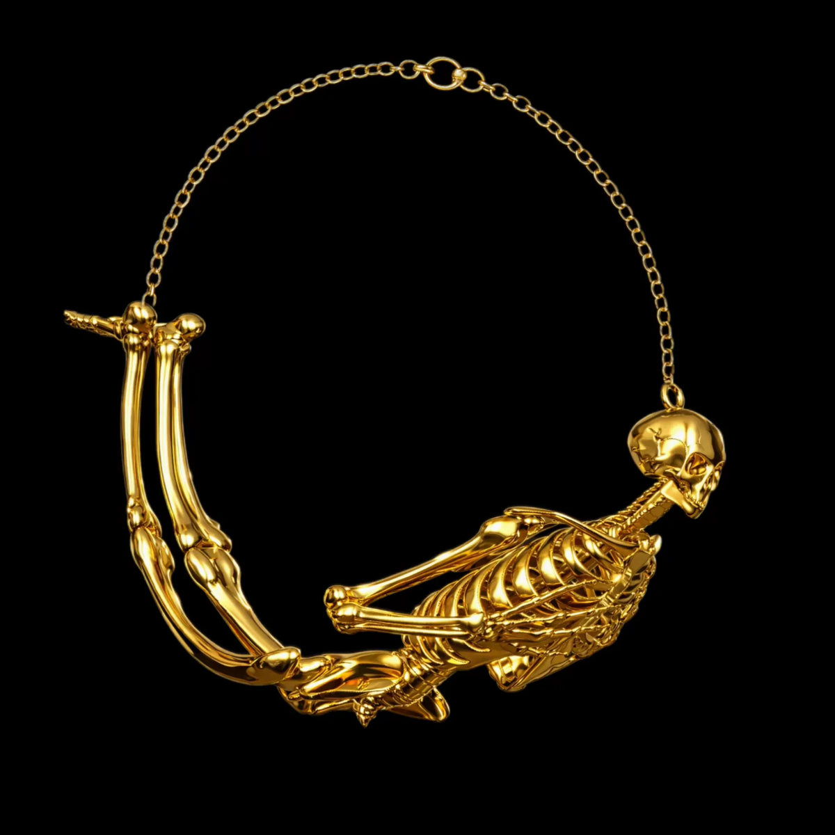 Kobine Women's Gothic Skeleton Chain Bracelet