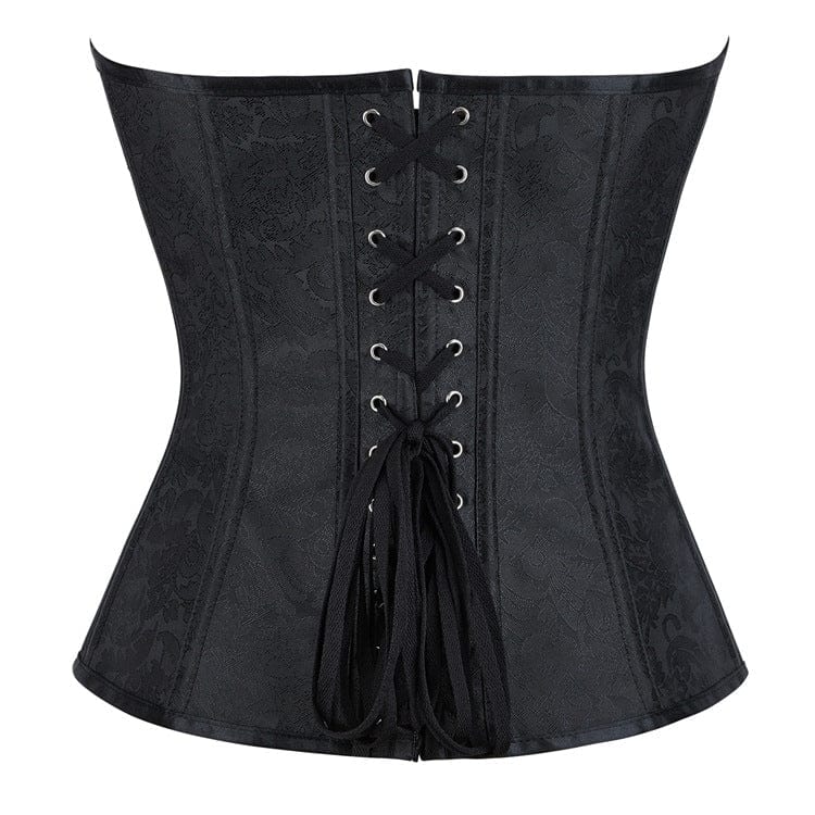 Kobine Women's Gothic Strappy Buckle-up Overbust Corset