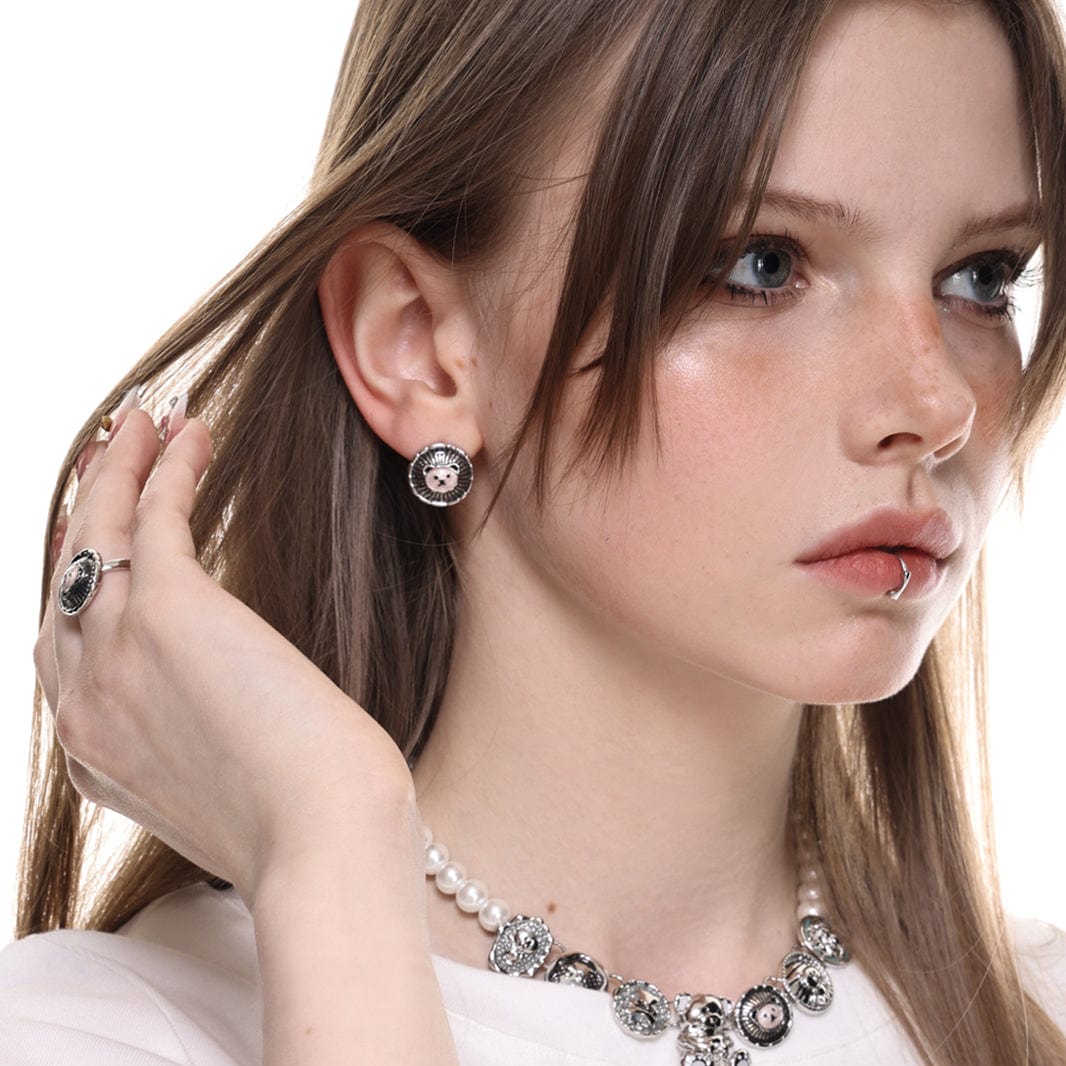 Kobine Women's Lolita Bear Discal Earrings