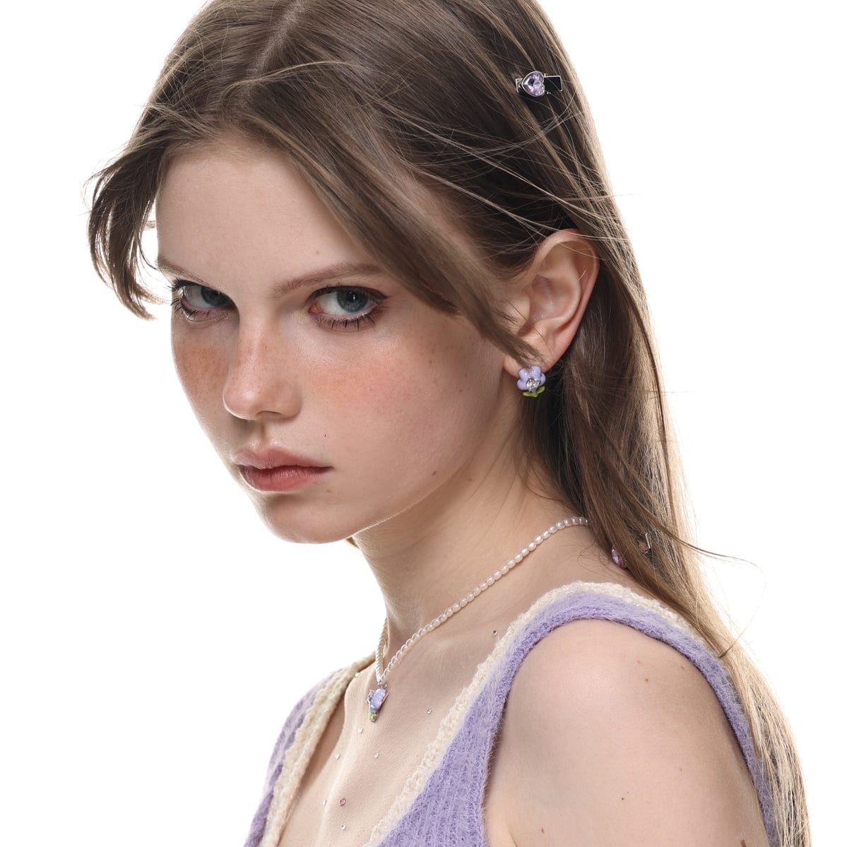 Kobine Women's Lolita Colorful Tulip Pearl Necklace