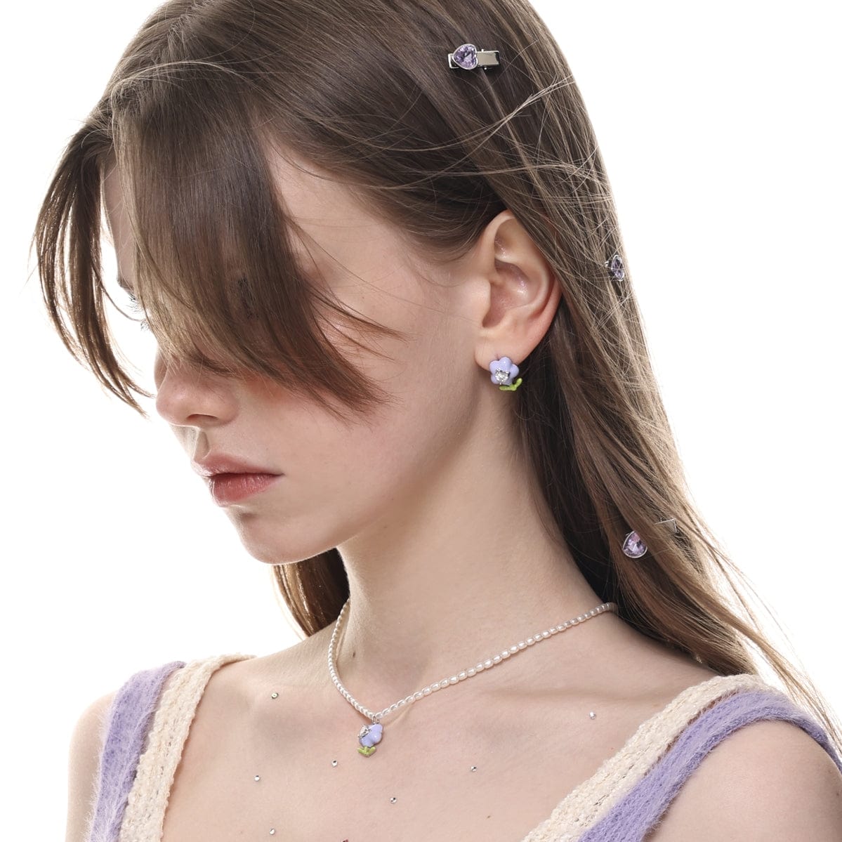 Kobine Women's Lolita Colorful Tulip Pearl Necklace