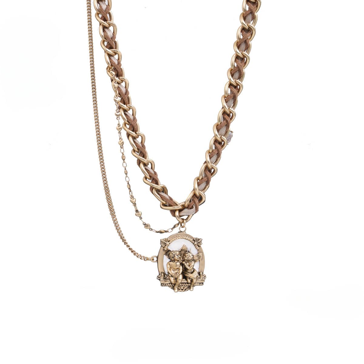 Kobine Women's Punk Angel Pendant Necklace