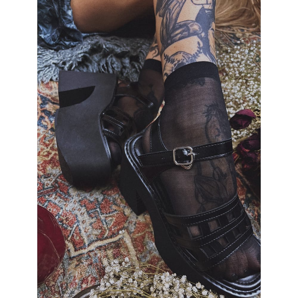 Kobine Women's Punk Cutout Buckle Platform Sandals