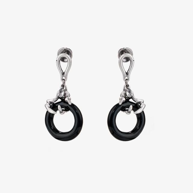 Kobine Women's Punk Dragon Claw Annulus Earrings