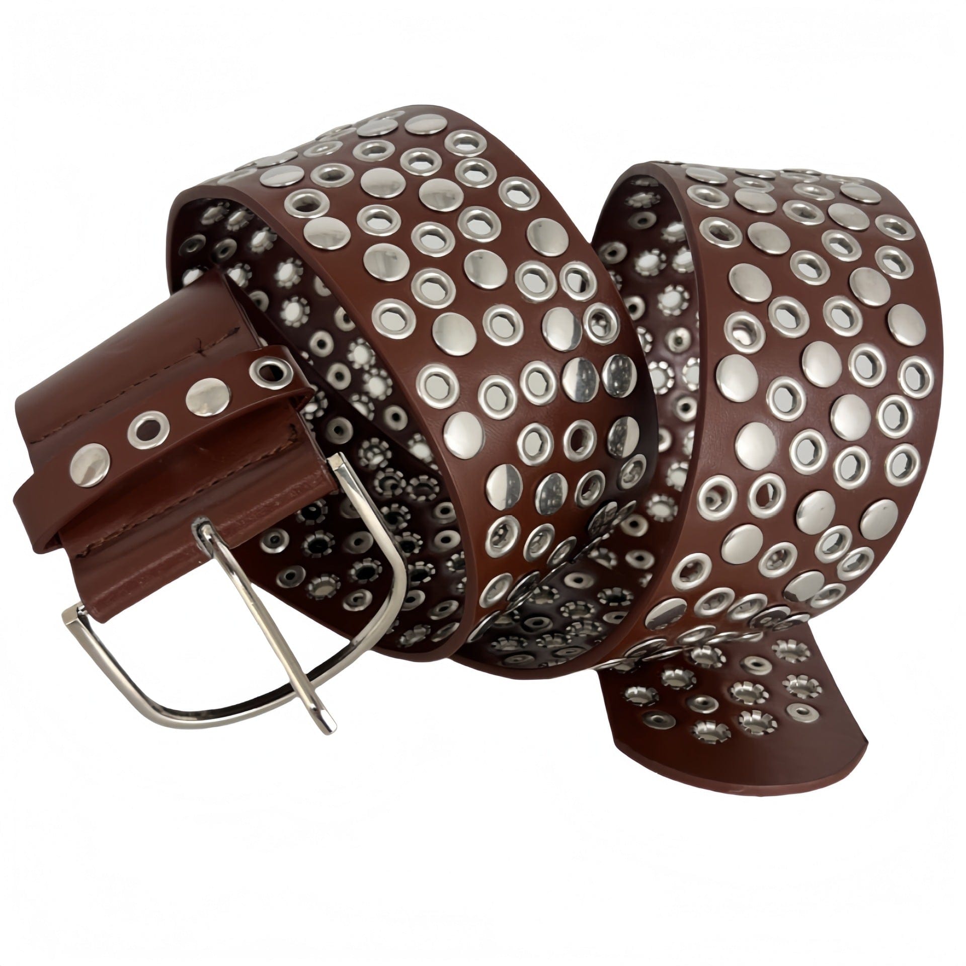 Kobine Women's Punk Eyelet Studded Belt
