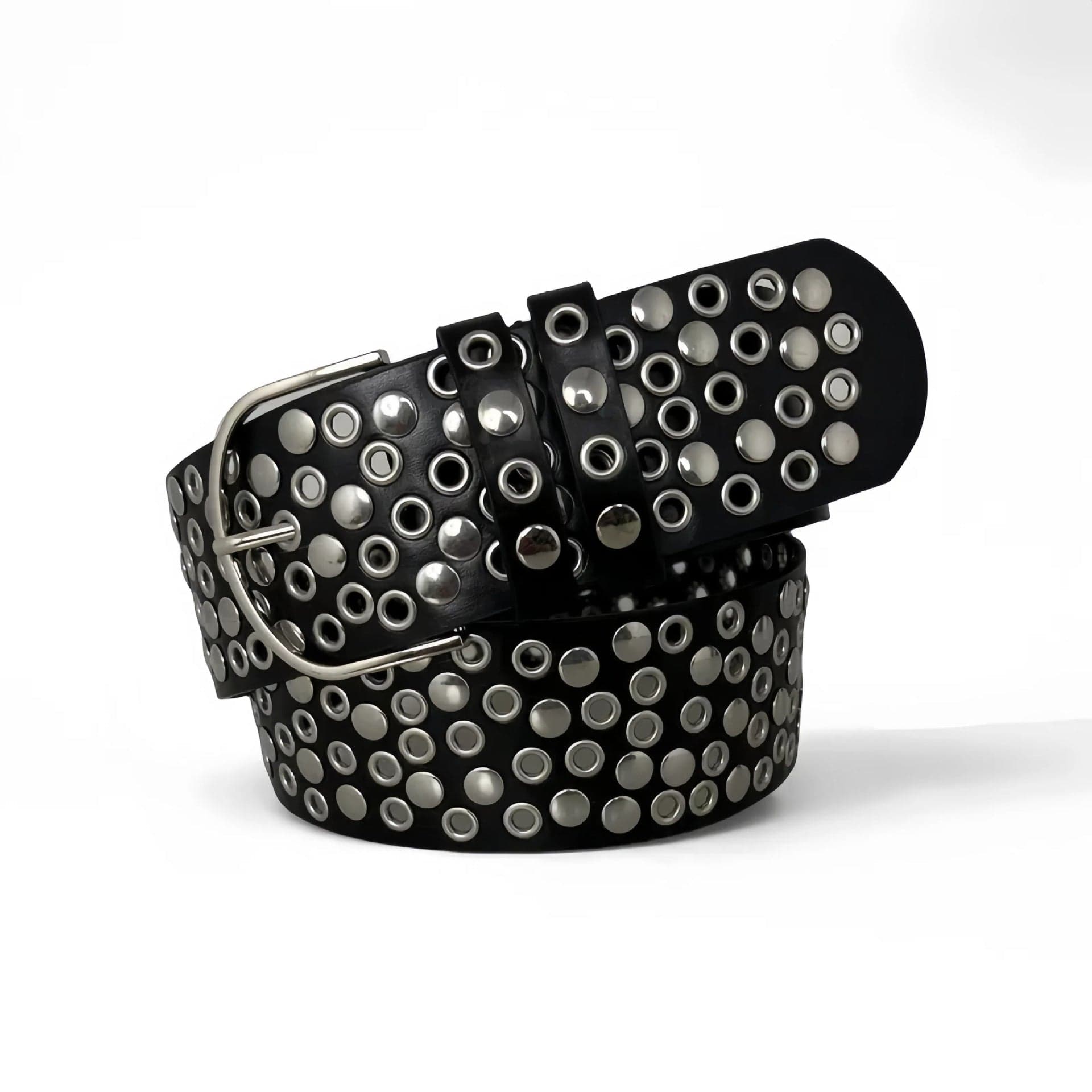 Kobine Women's Punk Eyelet Studded Belt