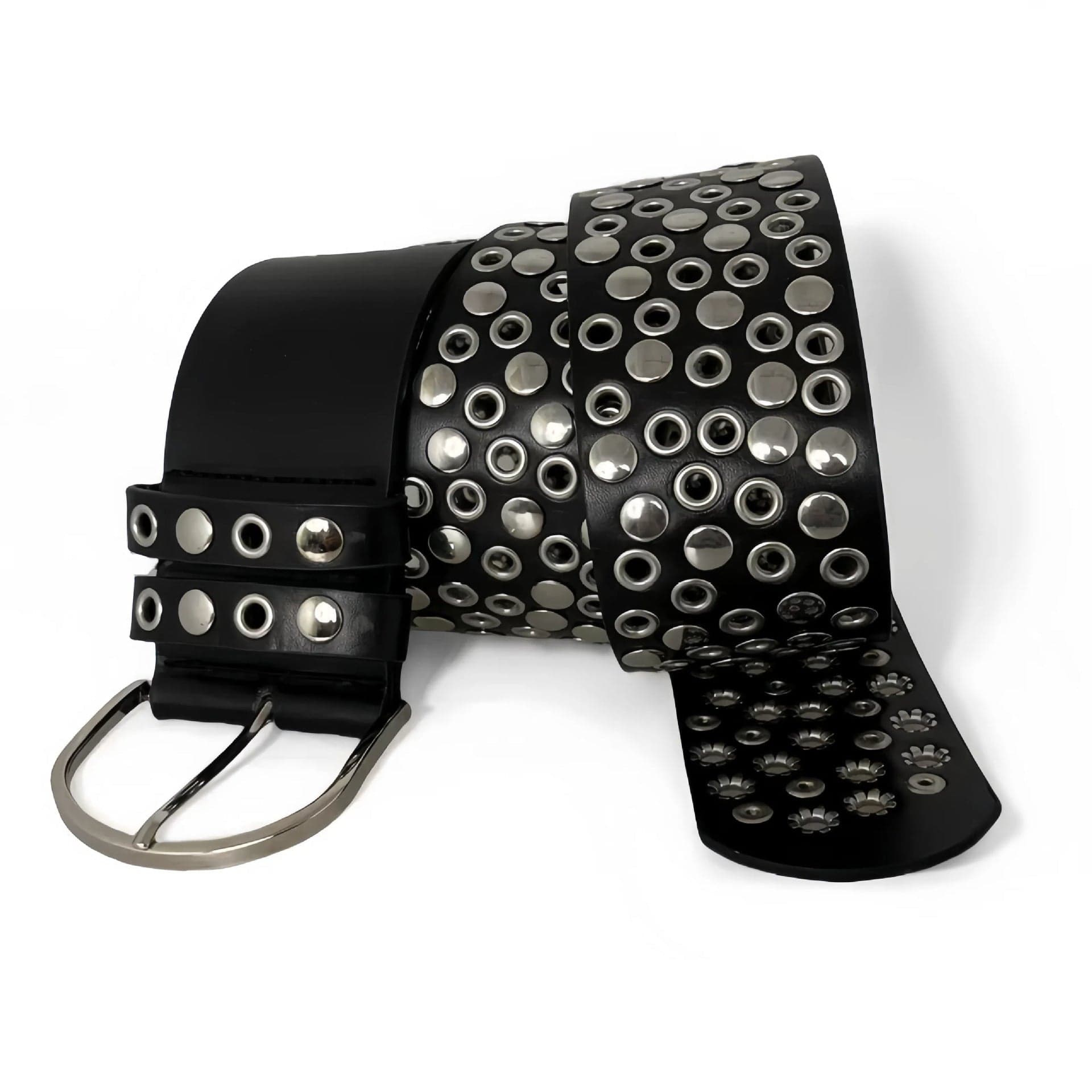 Kobine Women's Punk Eyelet Studded Belt