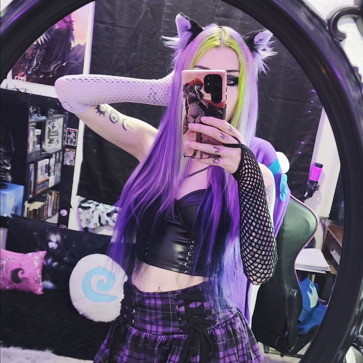 Kobine Women's Punk Faux Leather Bustier