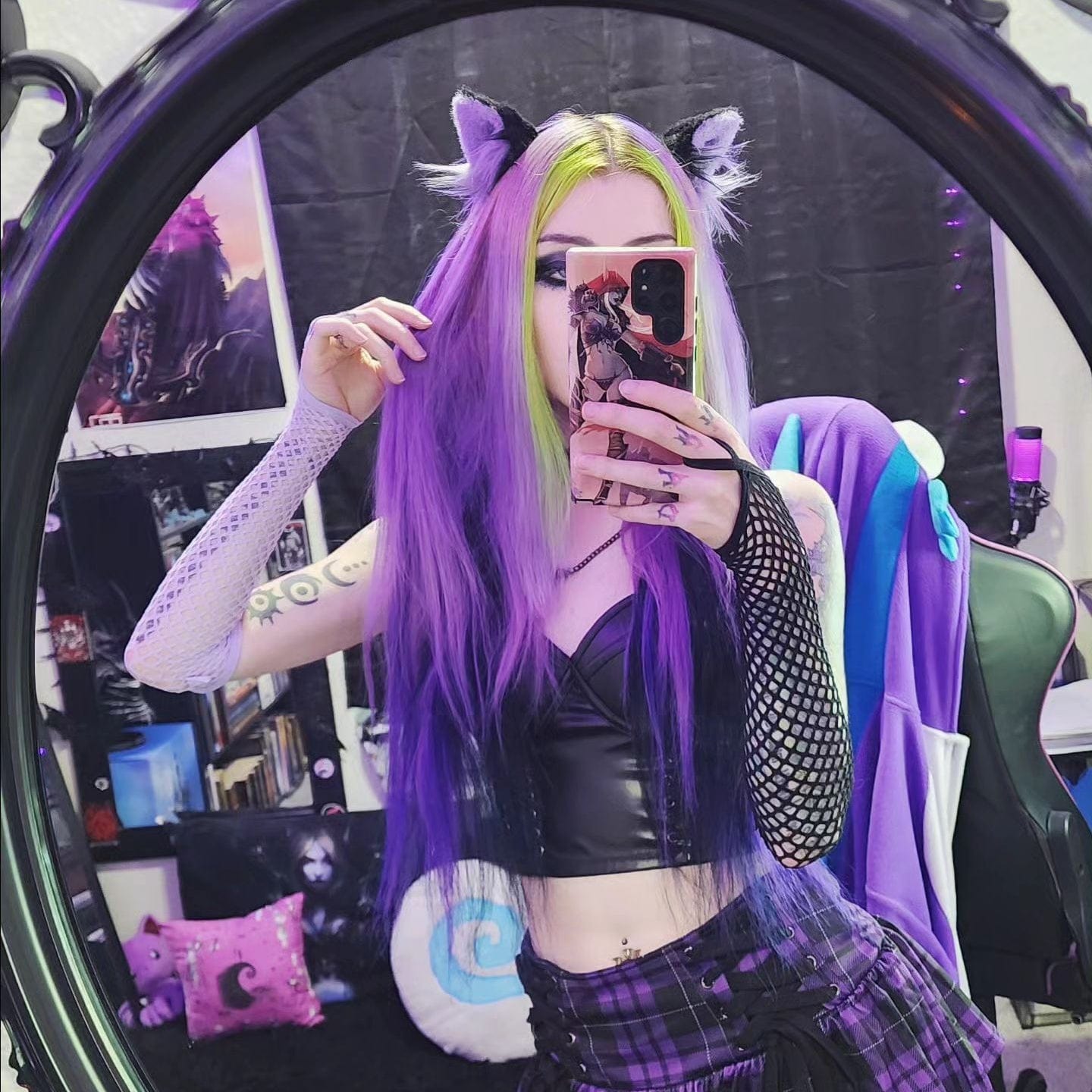 Kobine Women's Punk Faux Leather Bustier