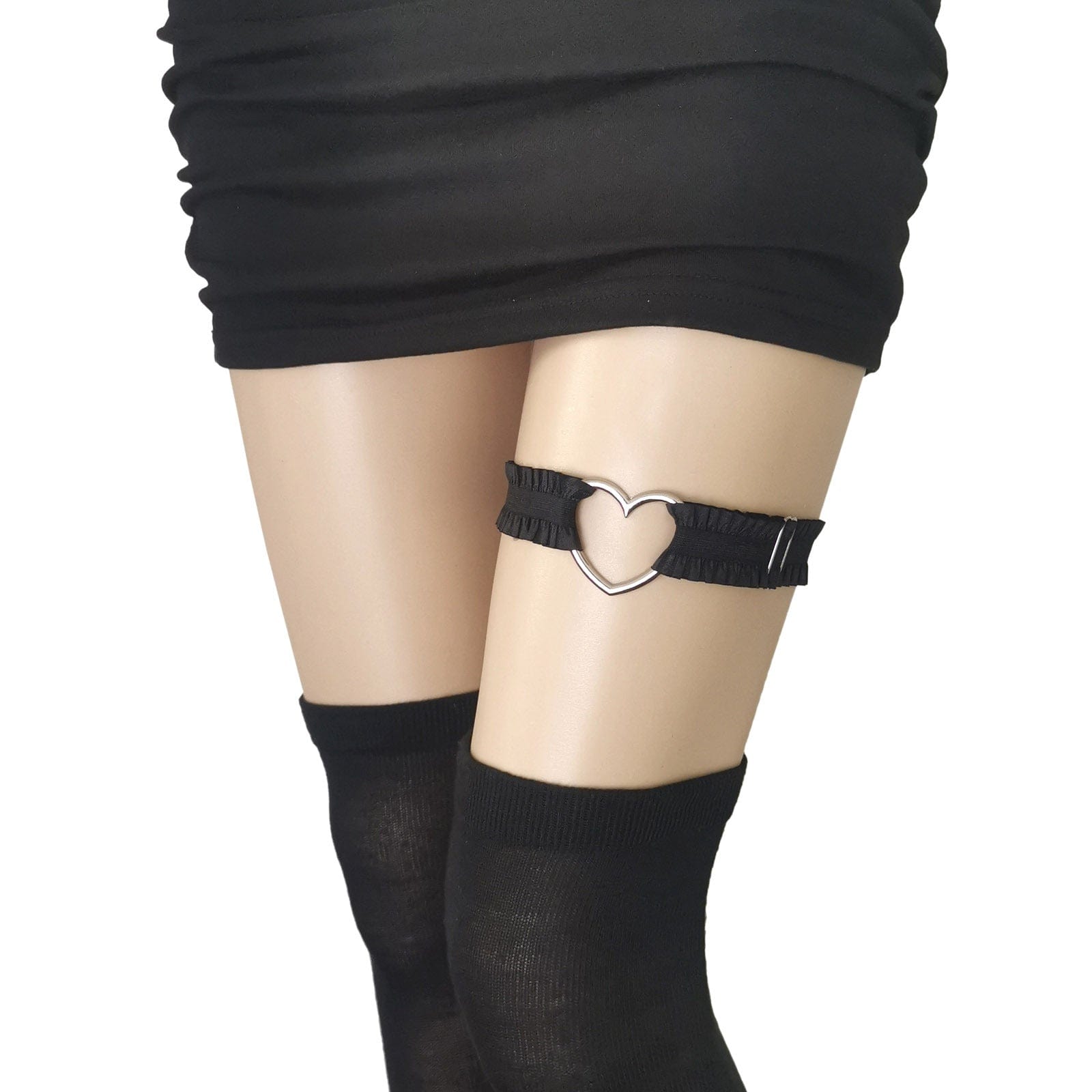 Kobine Women's Punk Heart Elastic Garter