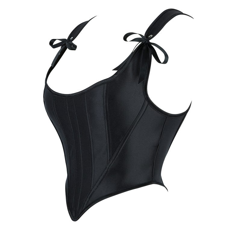 Kobine Women's Punk Lace-up Boned Overbust Corset