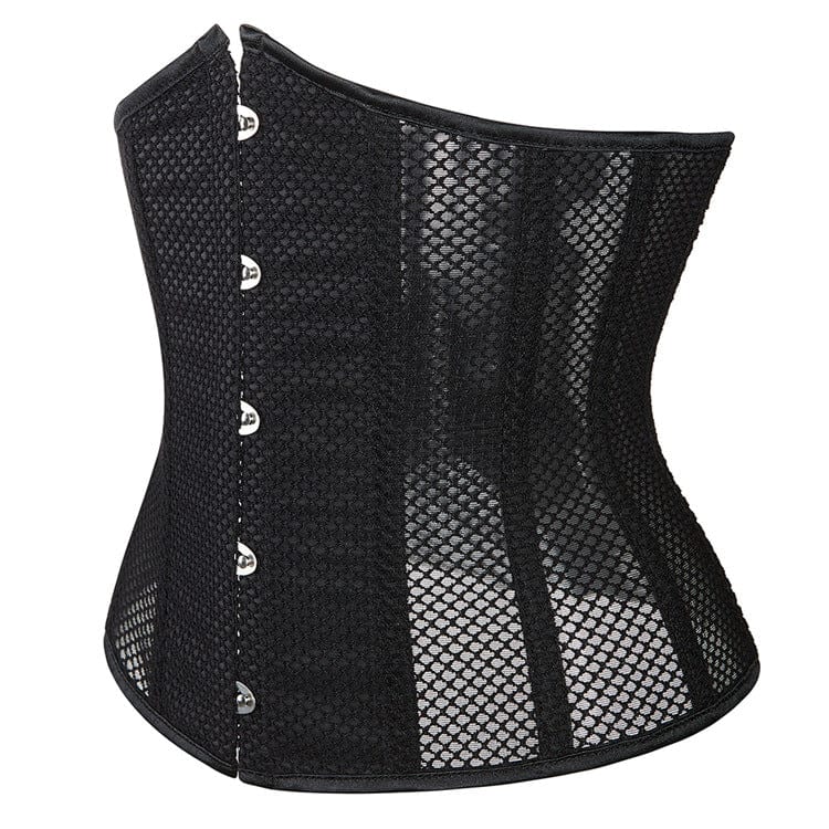 Kobine Women's Punk Strappy Mesh Underbust Corset