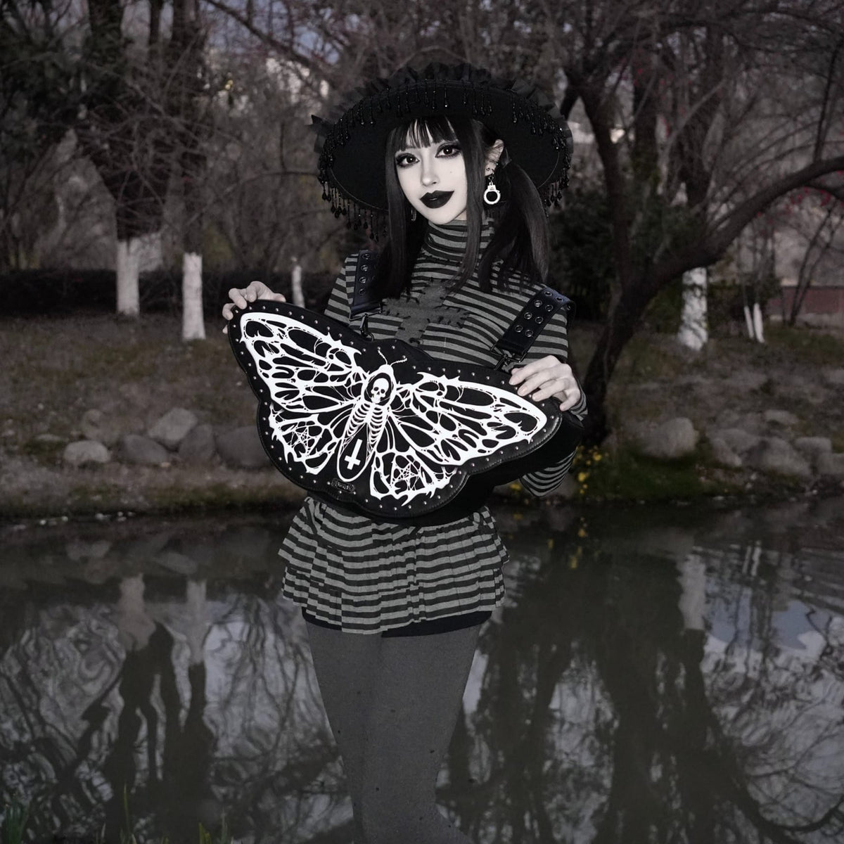 Nothing Here Women's Gothic Moth Wing Bag Moth Backpack