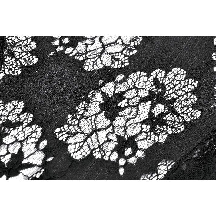 Punk Design Women's Gothic Cut-out Lace-up Top