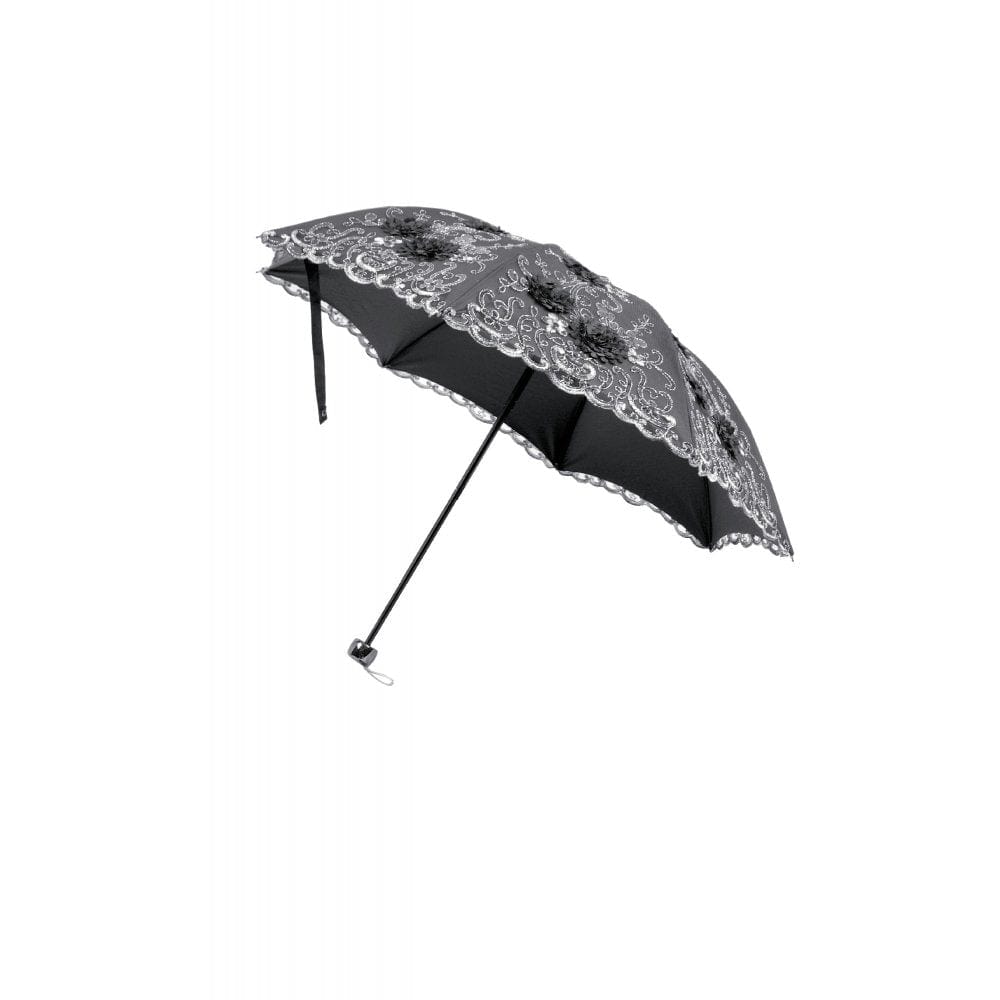 Punk Design Women's Gothic Lace Embroidered Floral Umbrella