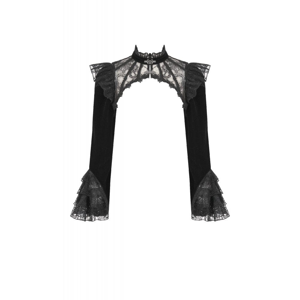 Punk Design Women's Gothic Stand Collar Flared Sleeved Cape