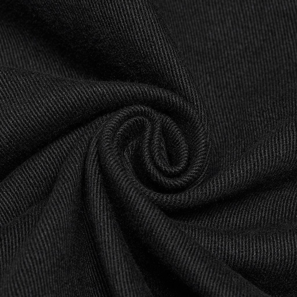 PUNK RAVE Men's Cyberpunk 3D Amor Patch Pants