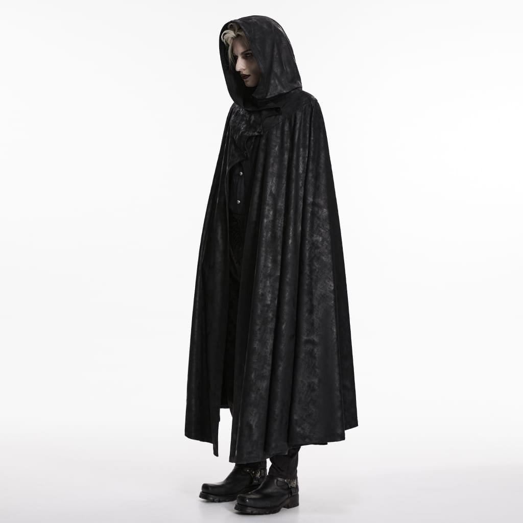 PUNK RAVE Men's Gothic Bat Wing Hooded Cloak