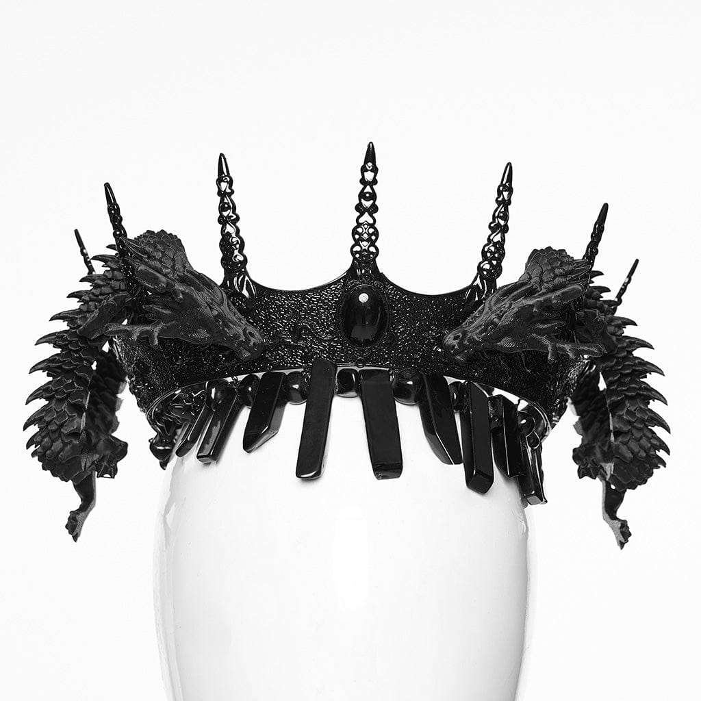 PUNK RAVE Men's Gothic Coiling Dragon Crown