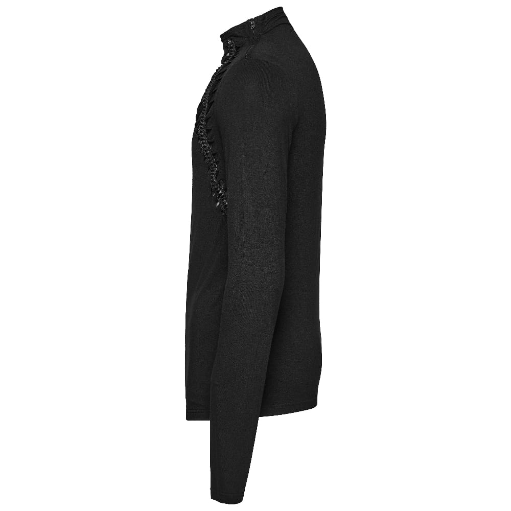 PUNK RAVE Men's Gothic Keel Hollowed Long Sleeved T-shirts