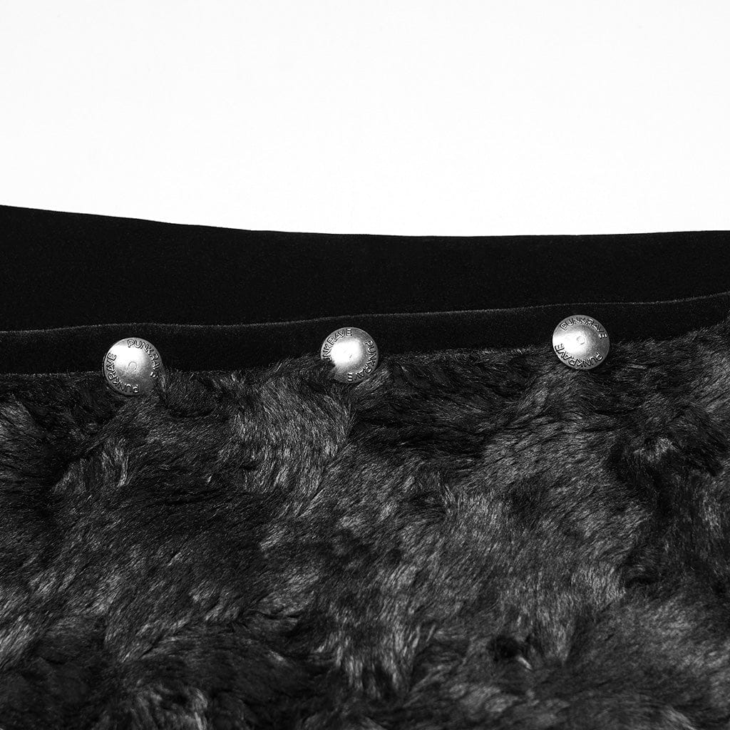 PUNK RAVE Men's Gothic Lace-up Buckle-up Strap Vest