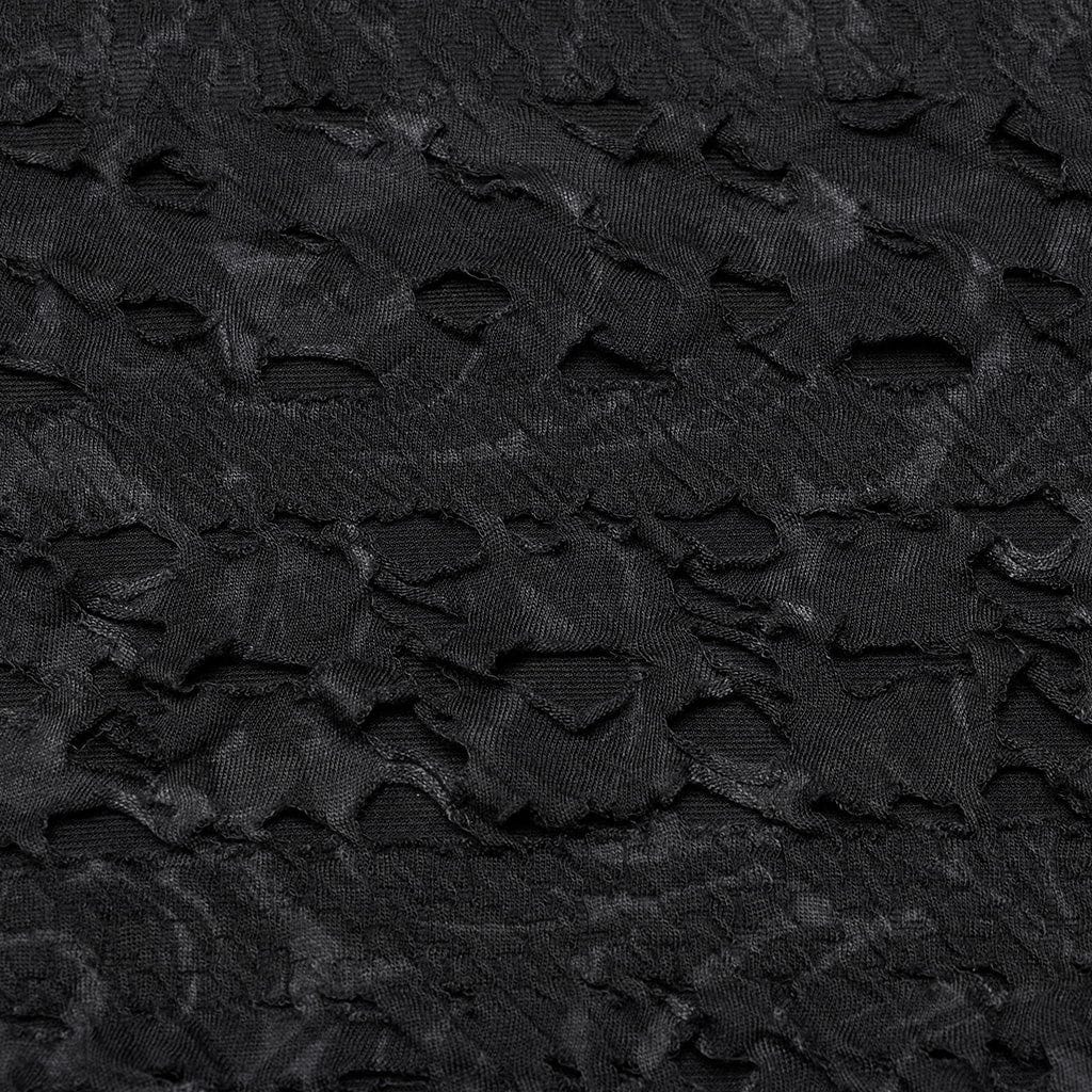 PUNK RAVE Men's Gothic Mesh Splice Long Sleeve Shirt