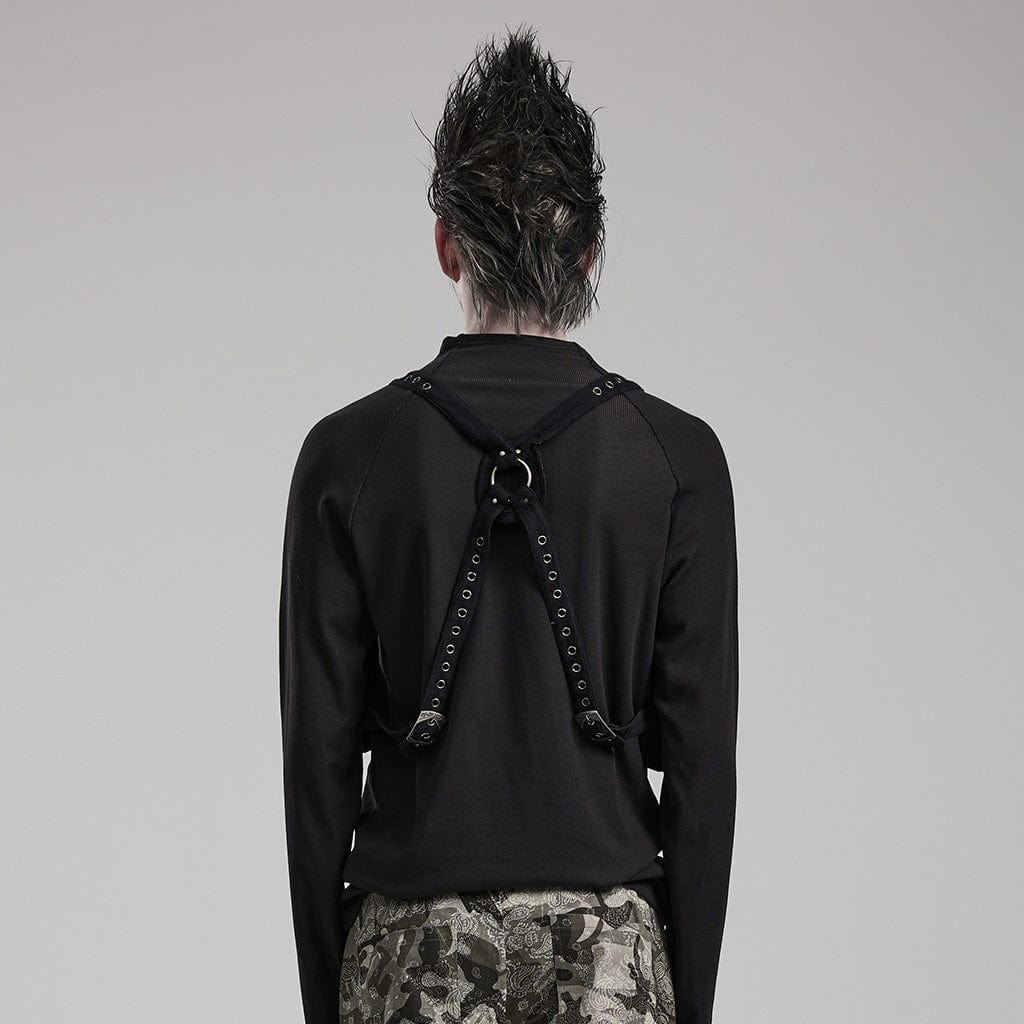 PUNK RAVE Men's Punk Adjustable Strap Bag