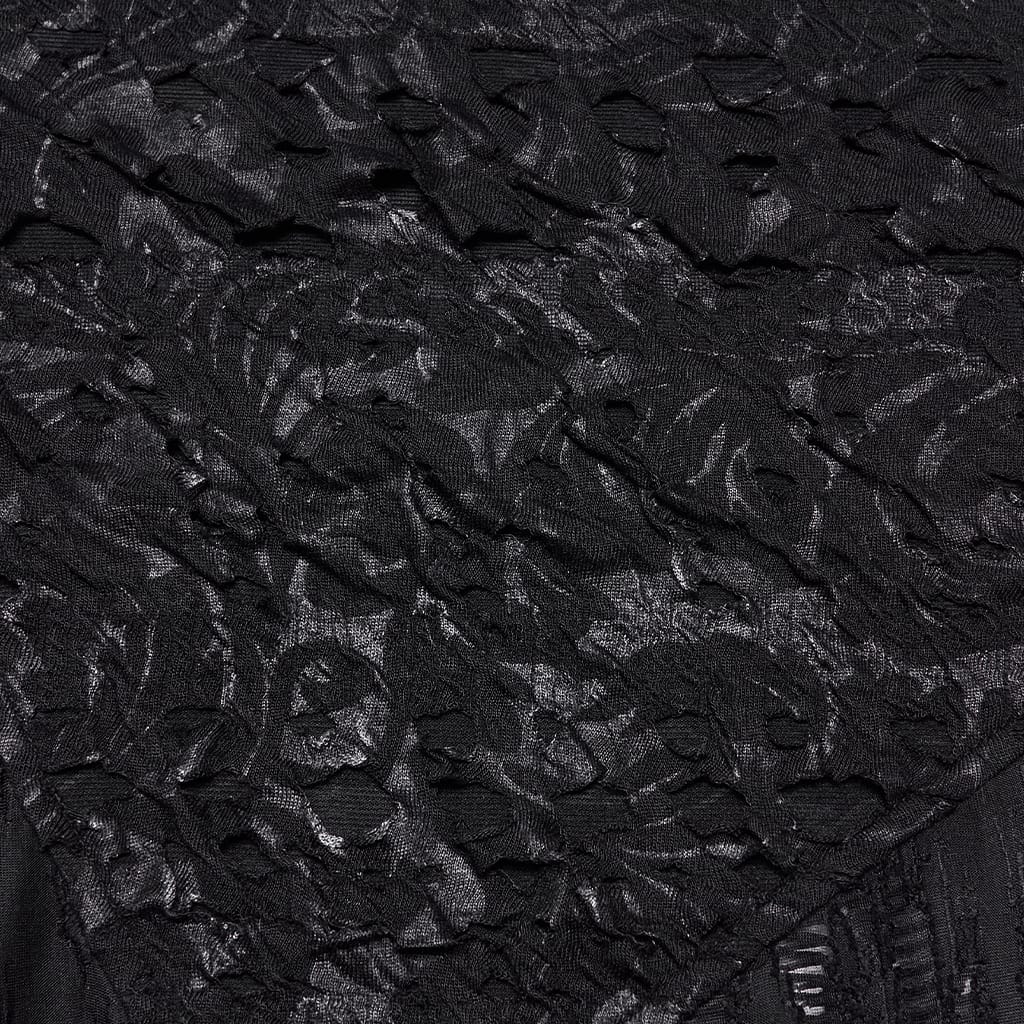 PUNK RAVE Men's Punk Asymmetric Sheer Top