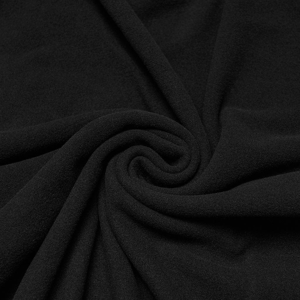 PUNK RAVE Men's Punk Buckle Strap Pleated Eyelet Top