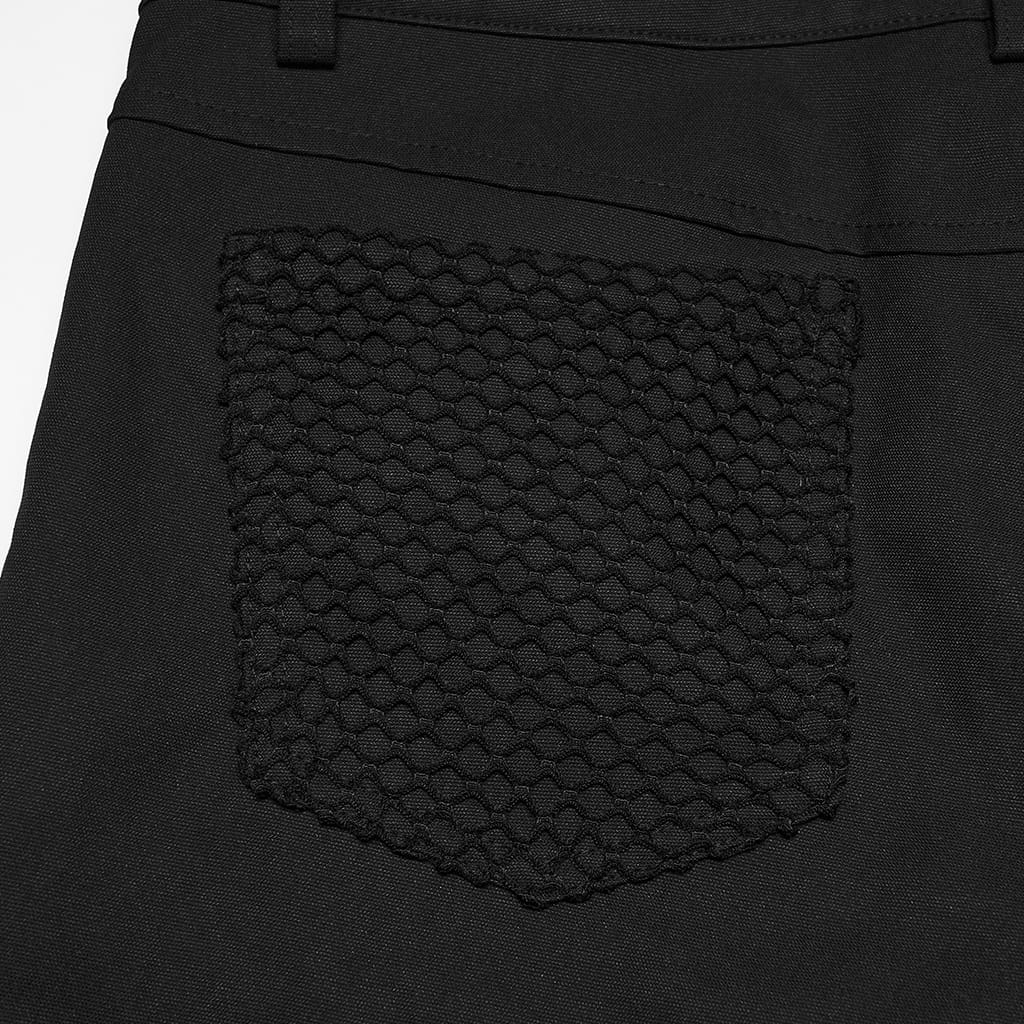 PUNK RAVE Men's Punk Buckle Straps Patchwork Pants