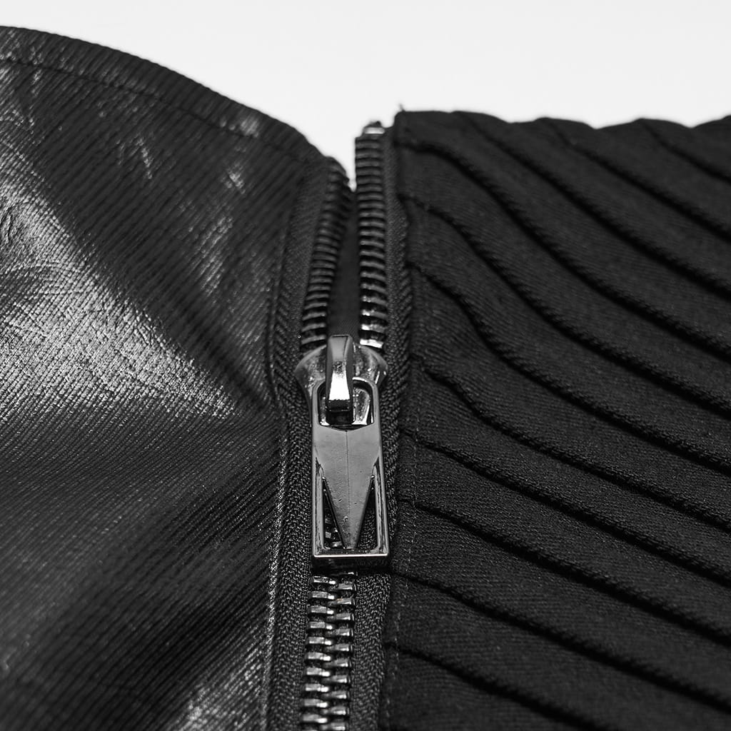 PUNK RAVE Men's Punk Lace-up Side Zipper Girdle