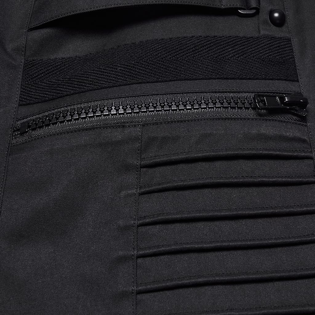 PUNK RAVE Men's Punk Layered Pleated Tapered Pants